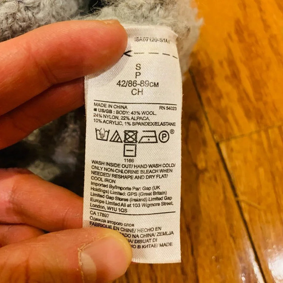 Banana Republic Sweater Wool Alpaca Gray Size Small - Picture 7 of 16